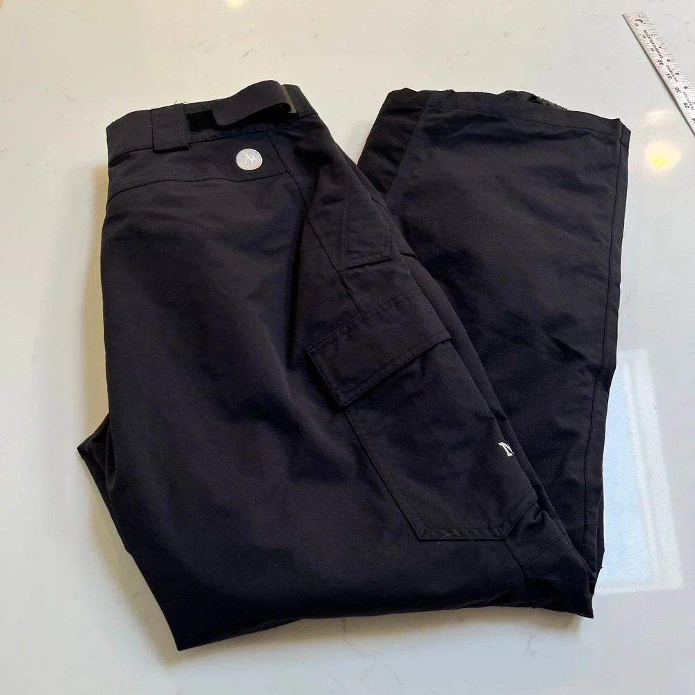 Marmot Mens Black Snoblast Pants Cargo Ski Snowboard Adjustable Waist‎ Medium